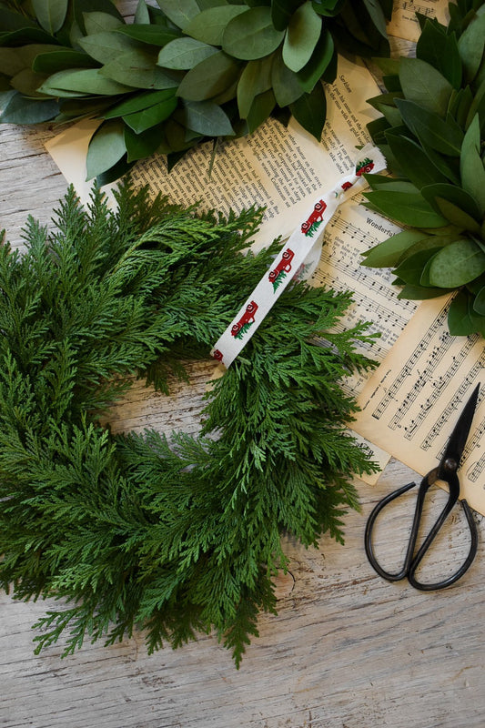 mini fresh cedar wreath