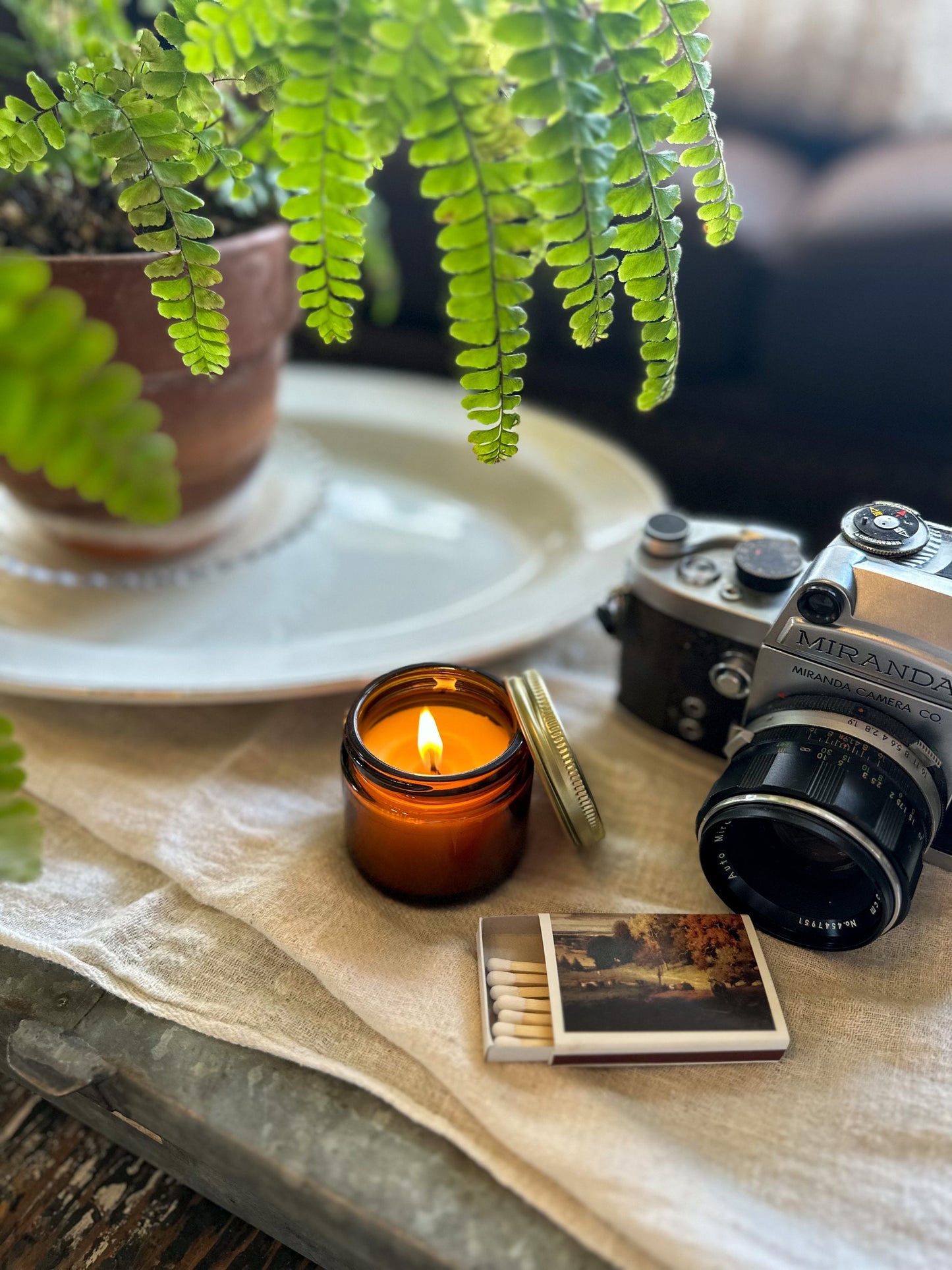 mini hand-poured beeswax candle | natural