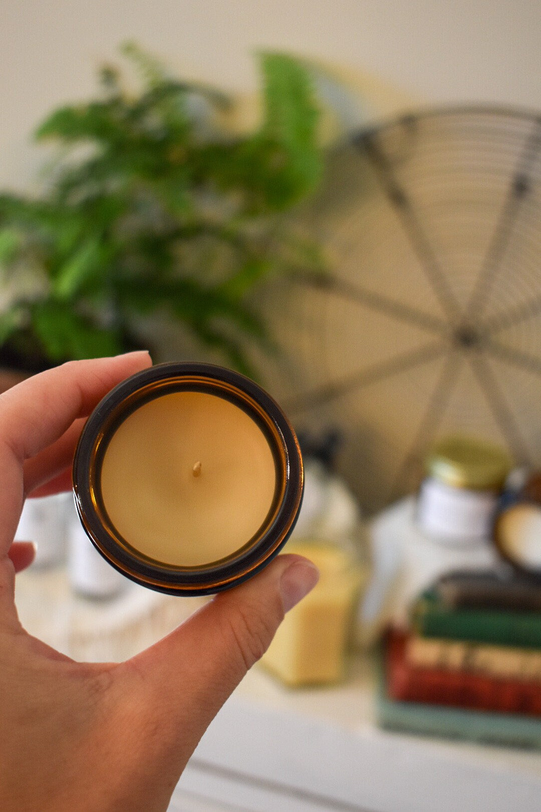 mini hand-poured beeswax candle | natural